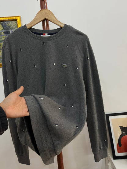 Grey LACOSTE crewneck