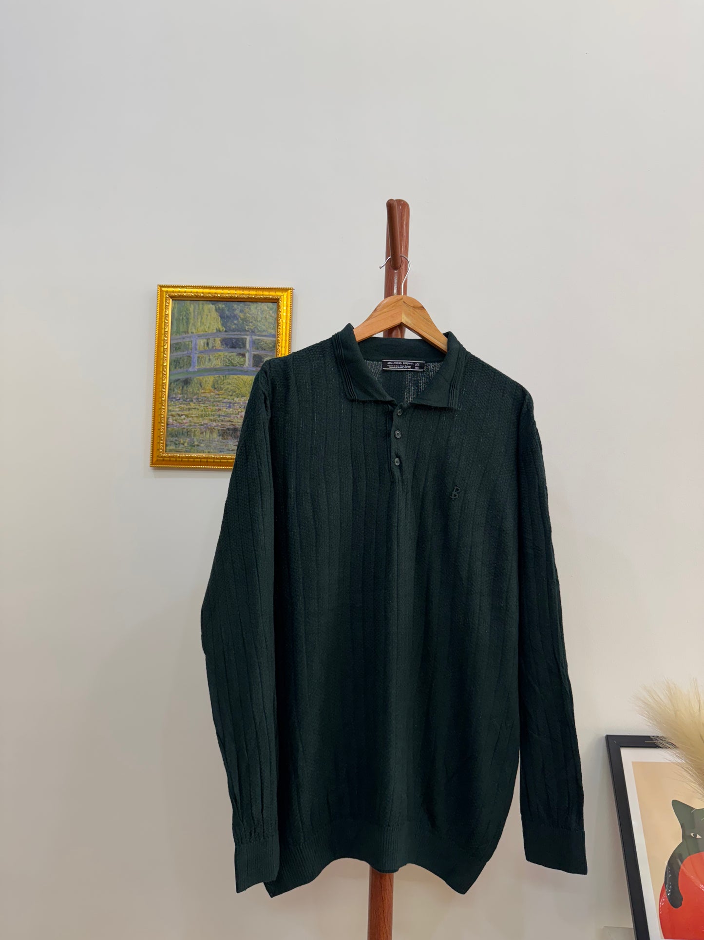 Dark Green ‘Jean-Michael Basquait’ Buttoned up Knitwear