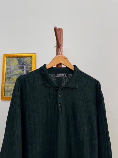 Dark Green ‘Jean-Michael Basquait’ Buttoned up Knitwear