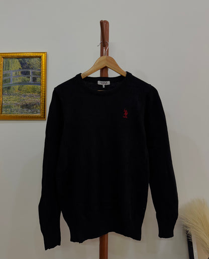 Black USPA Knitted Sweater