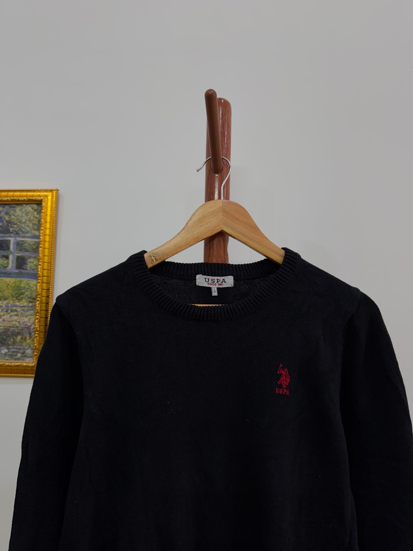 Black USPA Knitted Sweater