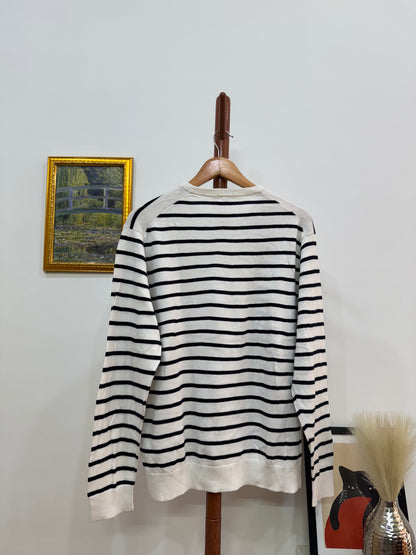 Uniqlo B/w Stripes Sweater