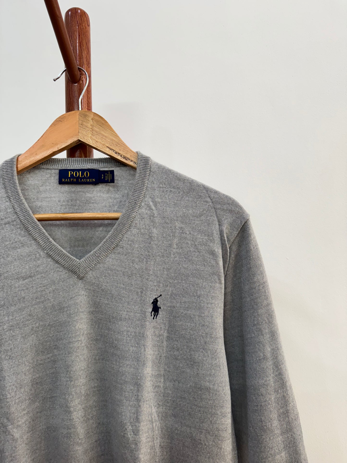 ‘Polo Ralph Lauren’ Grey V-neck knitted Sweater