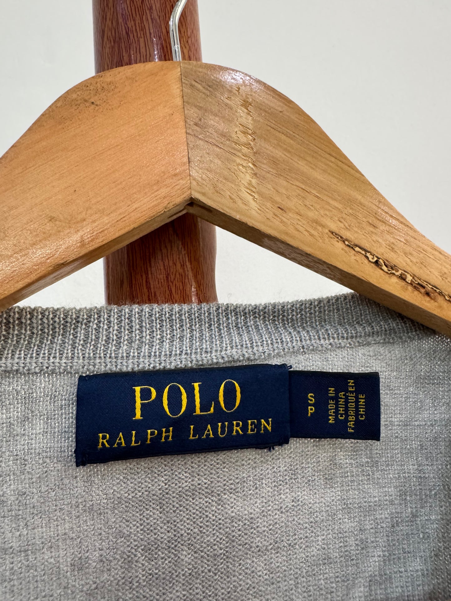 ‘Polo Ralph Lauren’ Grey V-neck knitted Sweater