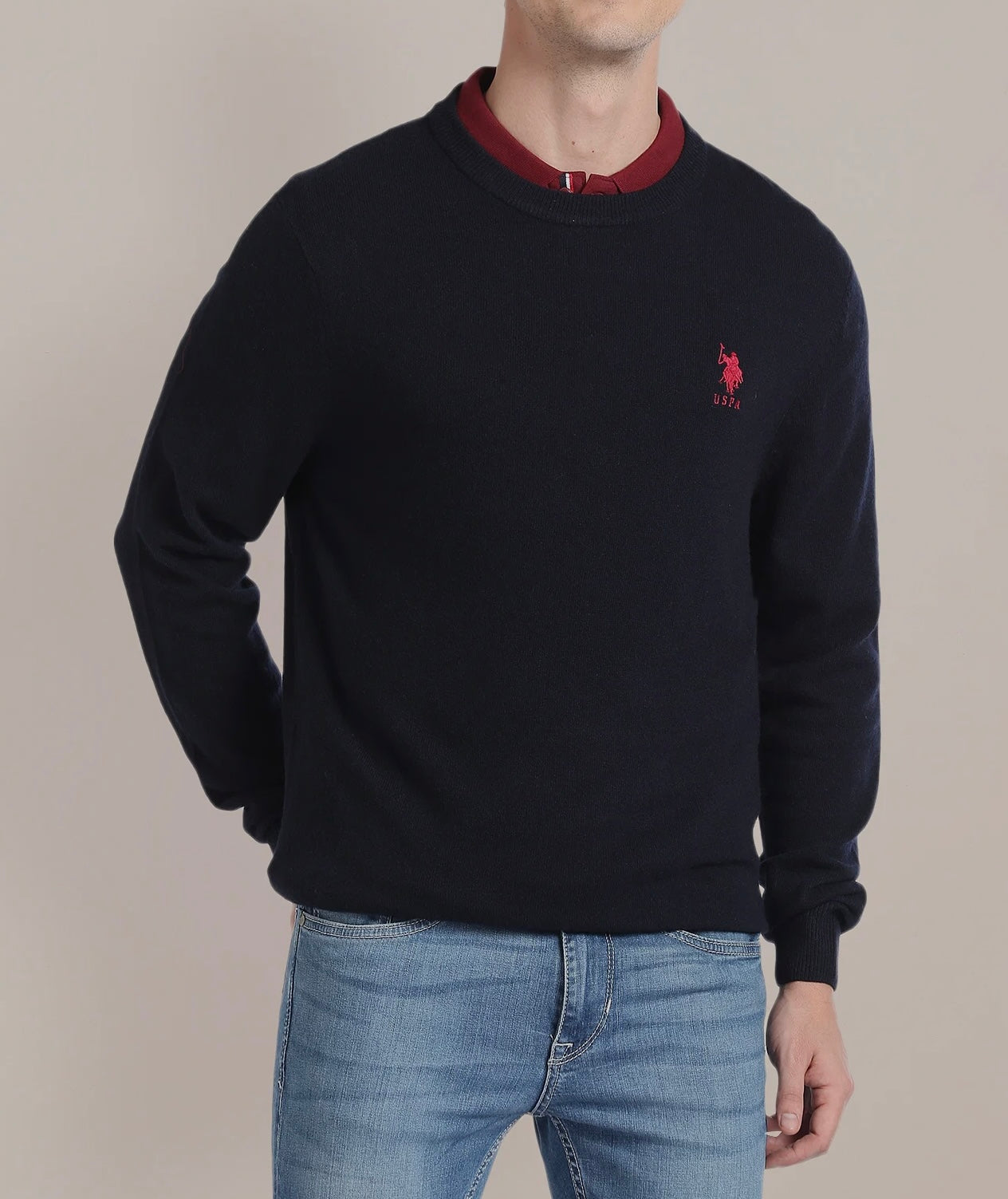 Black USPA Knitted Sweater