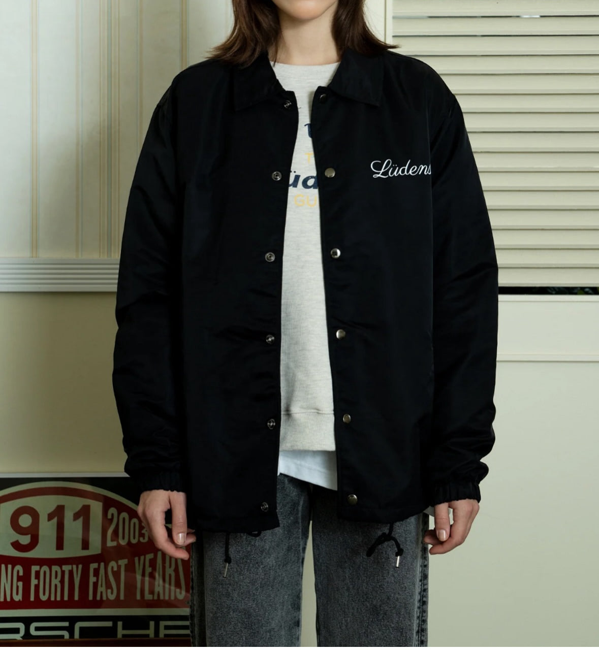 Thick Black Harrington Coach  Jacket