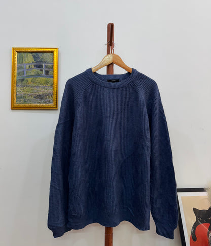 Blue TopTen Ribbed Knitted Sweater