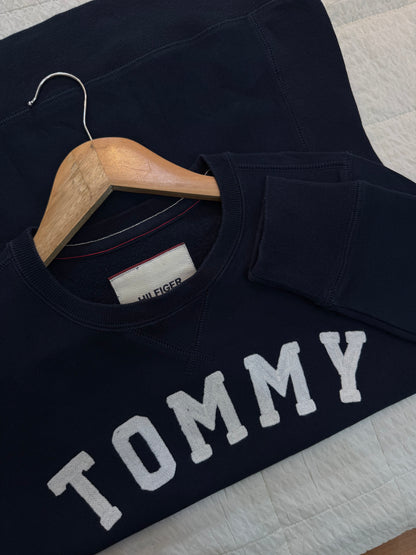 Thick Navy Blue ‘Tommy Hilfiger’ Crewneck