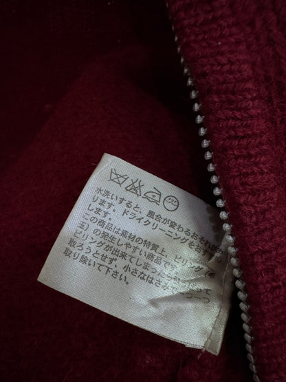 Uniqlo Red Wool Zipper Sweater