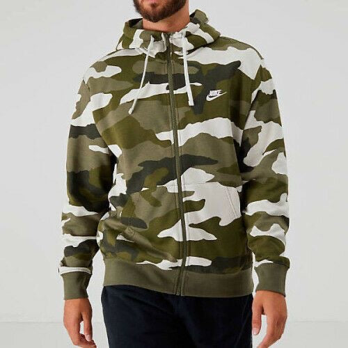 ‘Nike’ Camouflage Fleece Zipup Hoodie