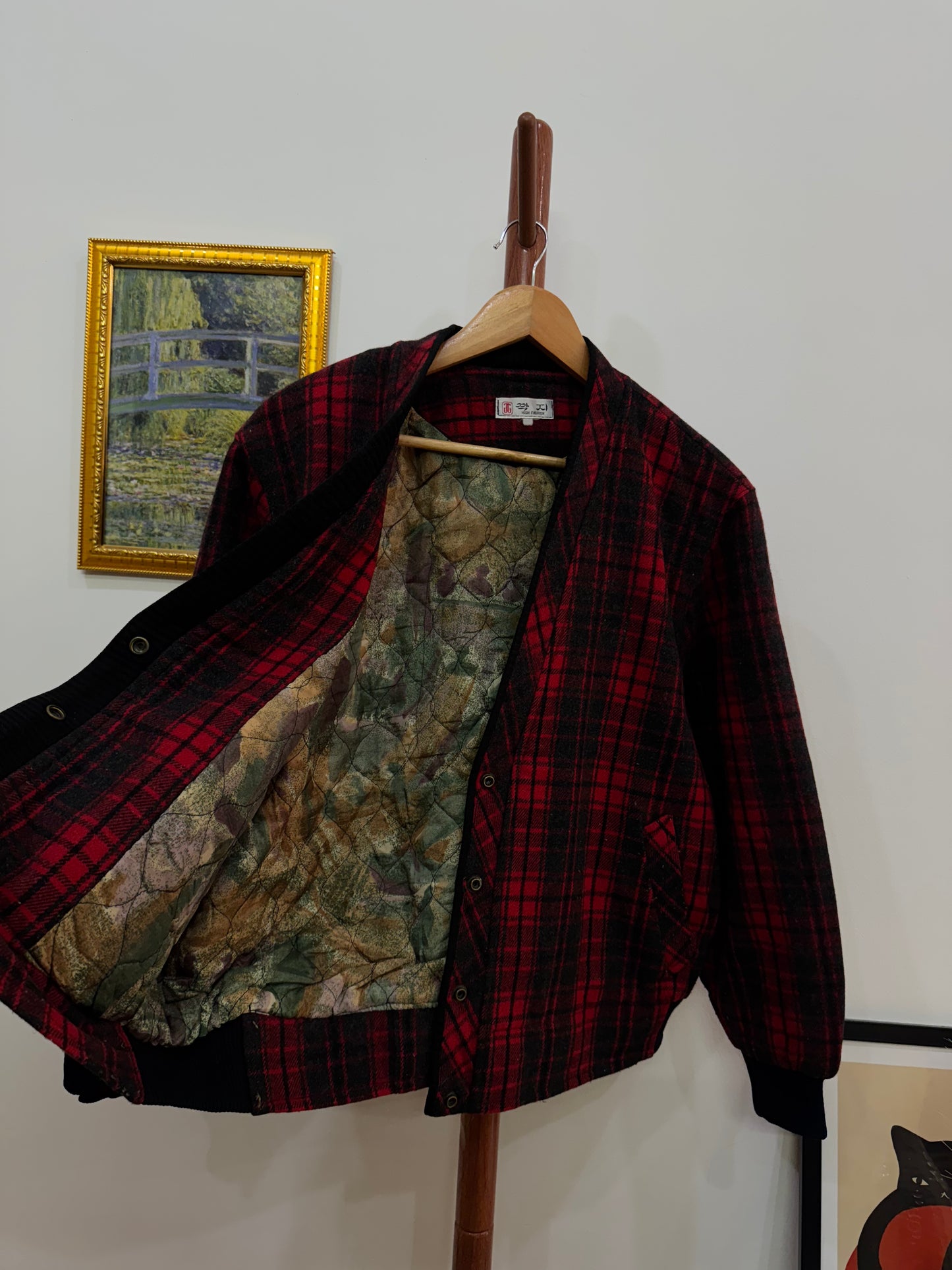 Vintage Red Woollen Tartan Jacket