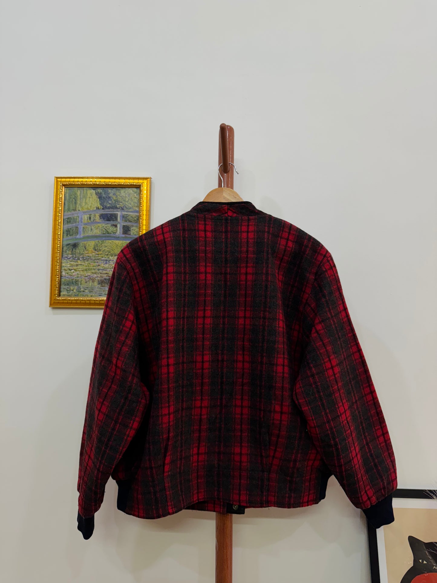 Vintage Red Woollen Tartan Jacket