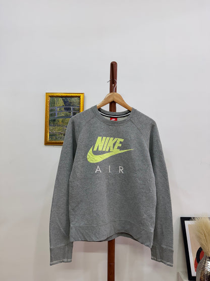 NIKE Grey Big Logo Swoosh Crewneck