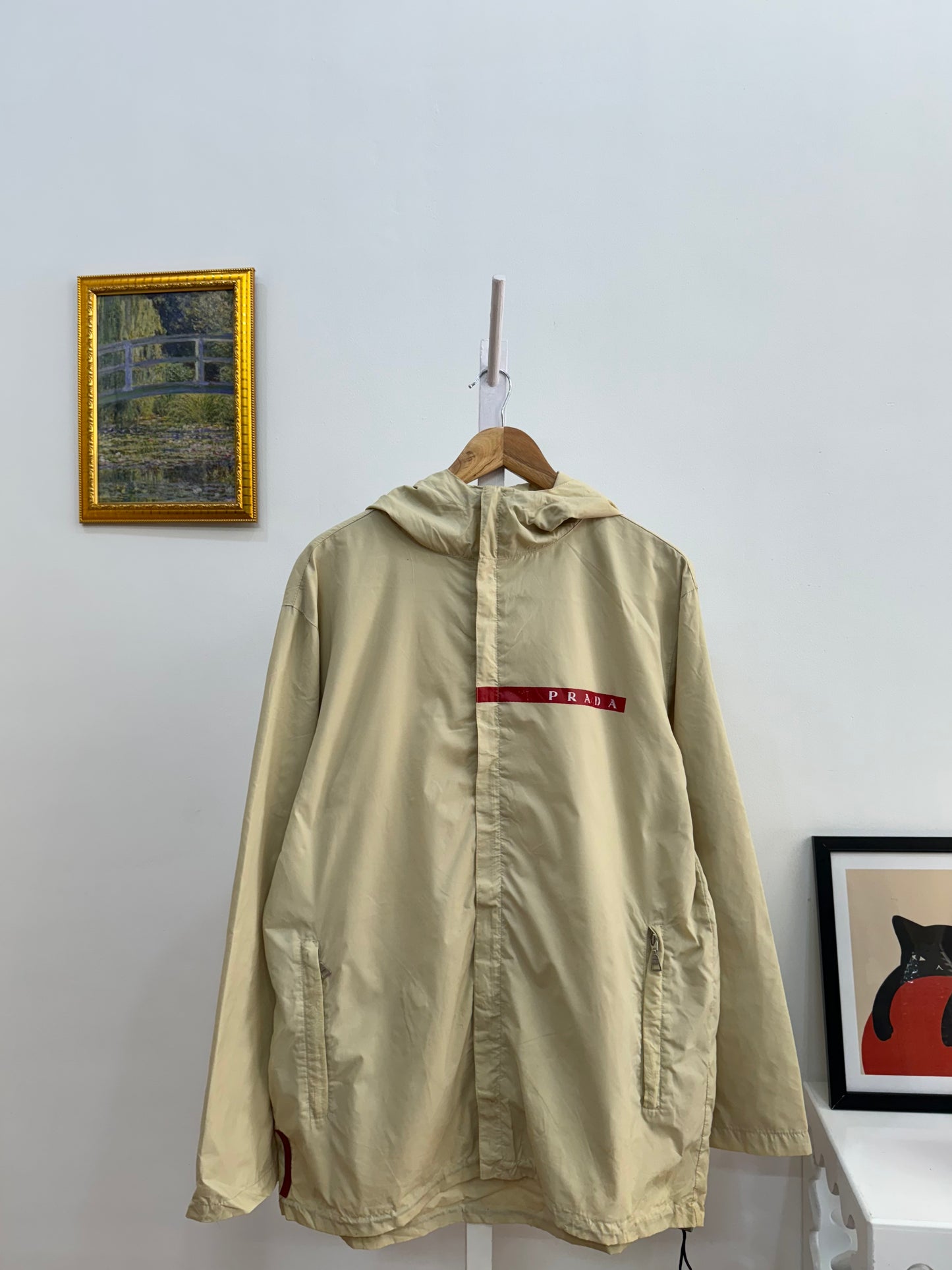 Vintage Beige Prada Windbreaker