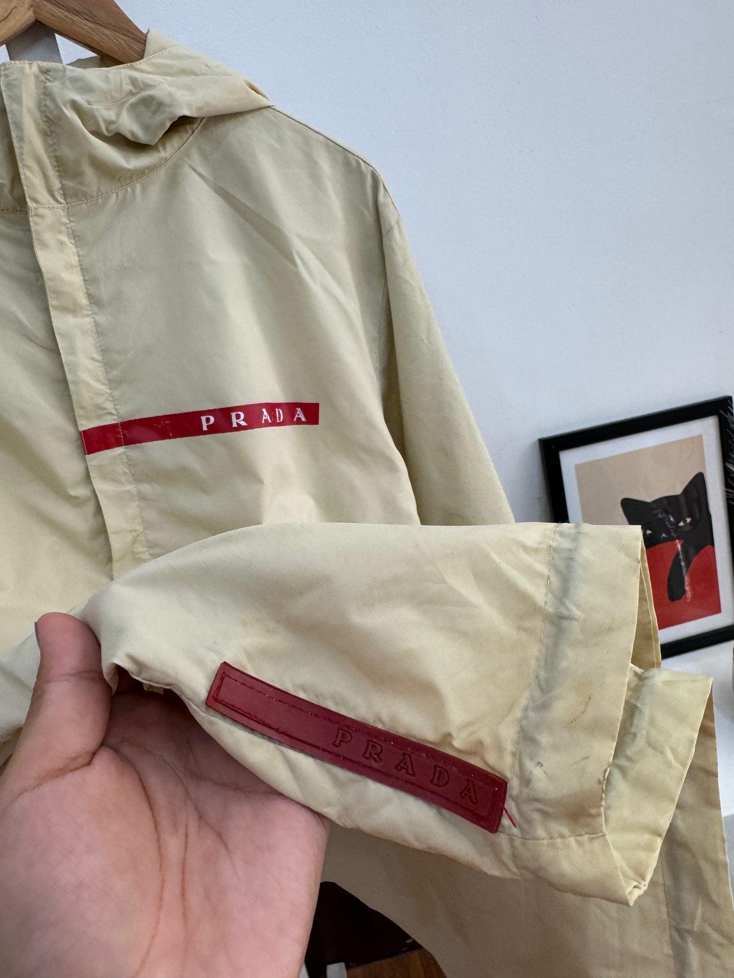 Vintage Beige Prada Windbreaker