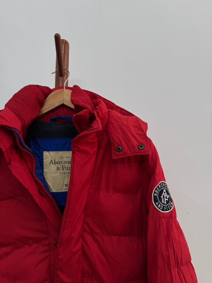 Red ‘Abercombie  & Fitch ’ Puffer Down  Jacket