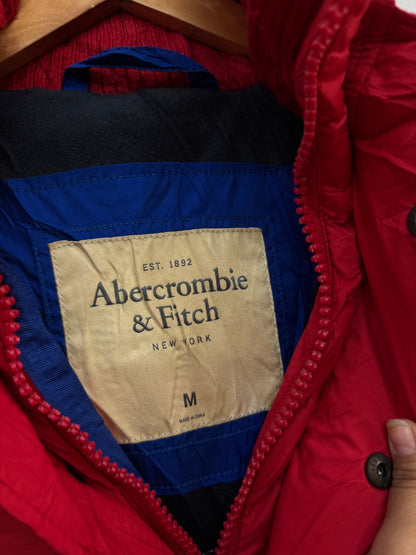 Red ‘Abercombie  & Fitch ’ Puffer Down  Jacket