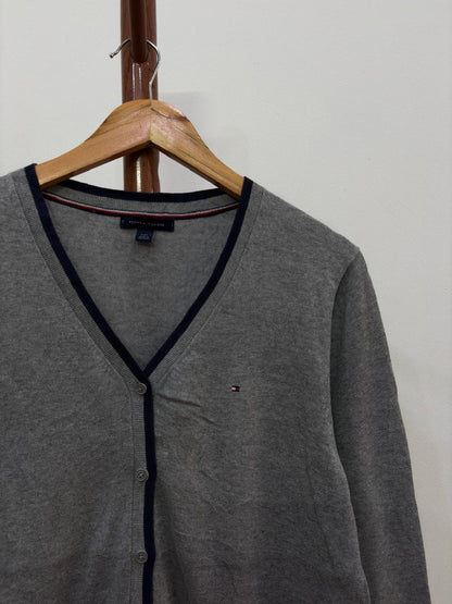 Grey 'Tommy Hilfiger' Cardigan Cotton