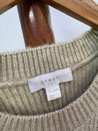 'They' Thick Ribbed Knit Sweater