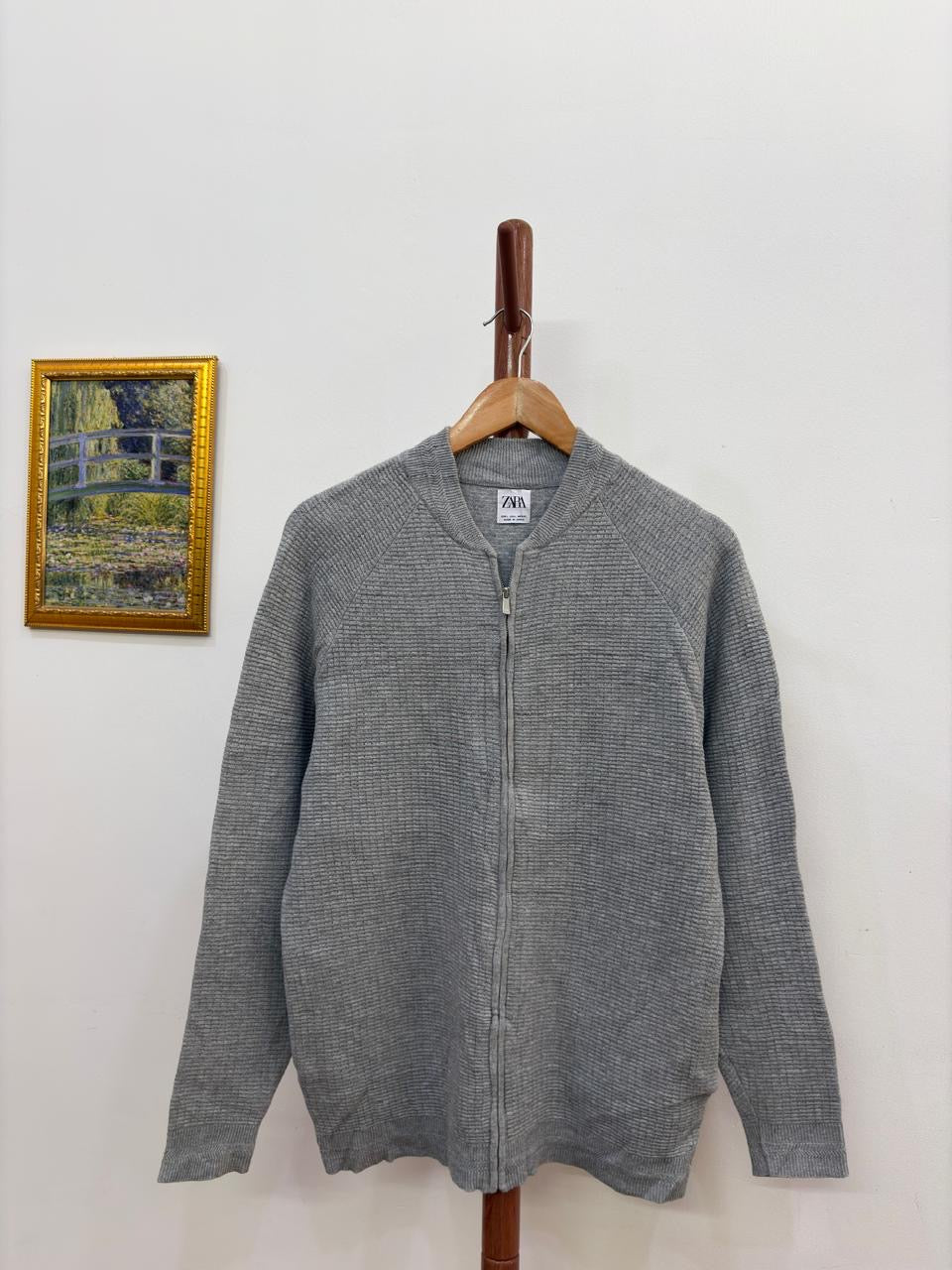 Classic & Minimal
Grey 'Zara' Cotton Knitted Bomber