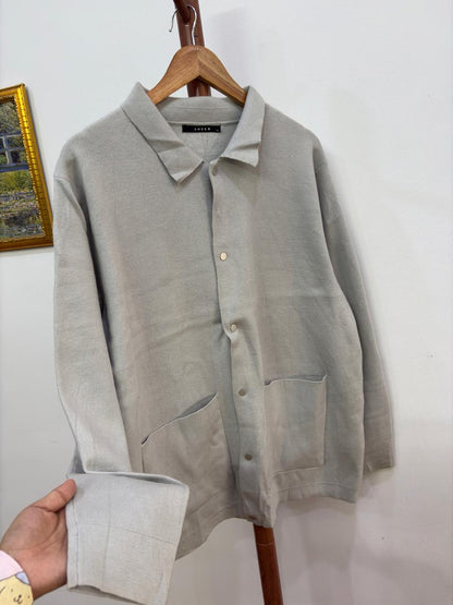 Beige button up sweater