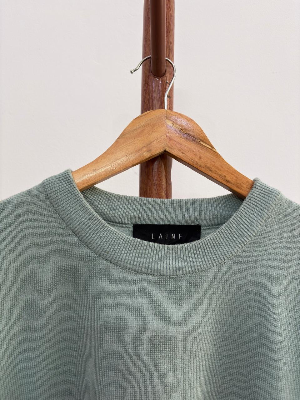 LAINE' Soft Sea Green Knitted Sweater
