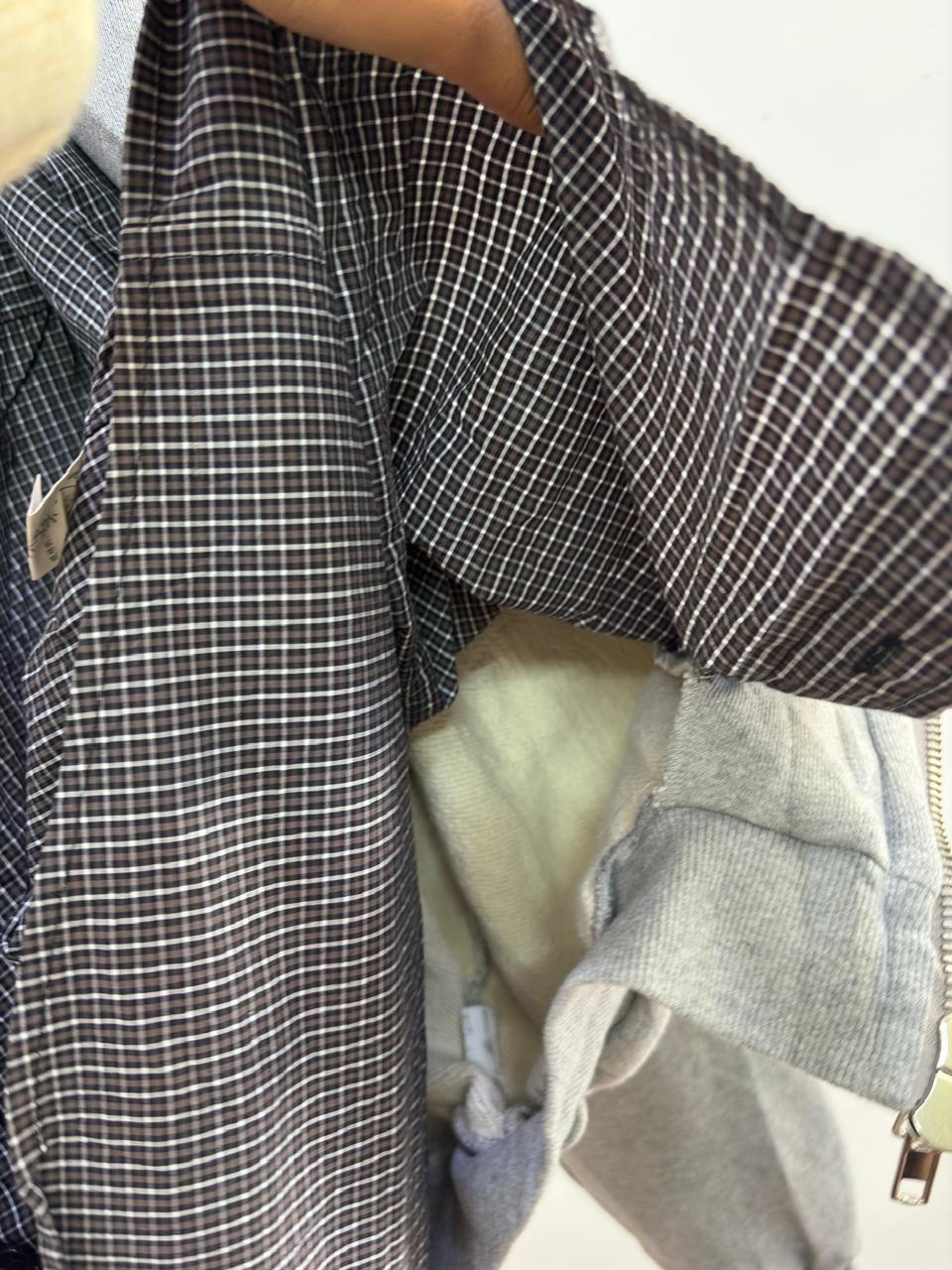 grey oversize hoodie with shirt