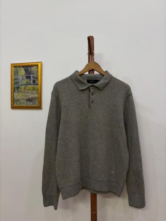 'Creamix ' Grey Cashmere Polo Sweater 
Timeless & Versatile 🍂