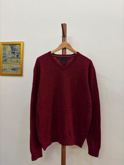 Old money essentials 
Red Authentic 'Tommy Hilfiger' Lambswool Sweater