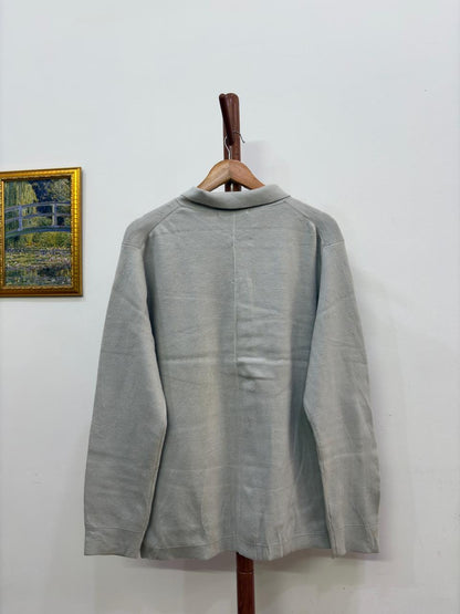 Beige button up sweater