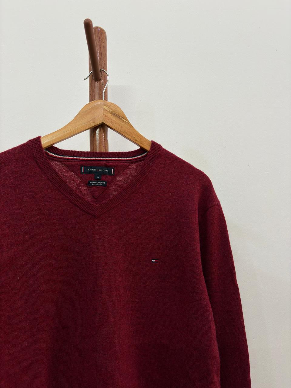 Old money essentials 
Red Authentic 'Tommy Hilfiger' Lambswool Sweater