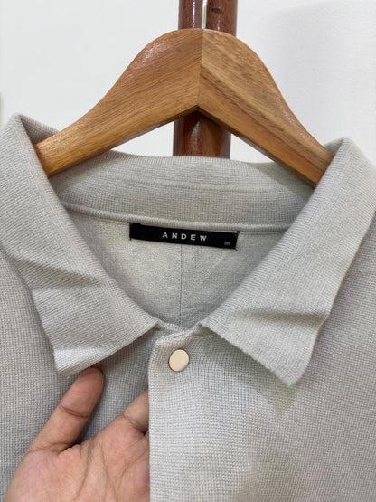 Beige button up sweater